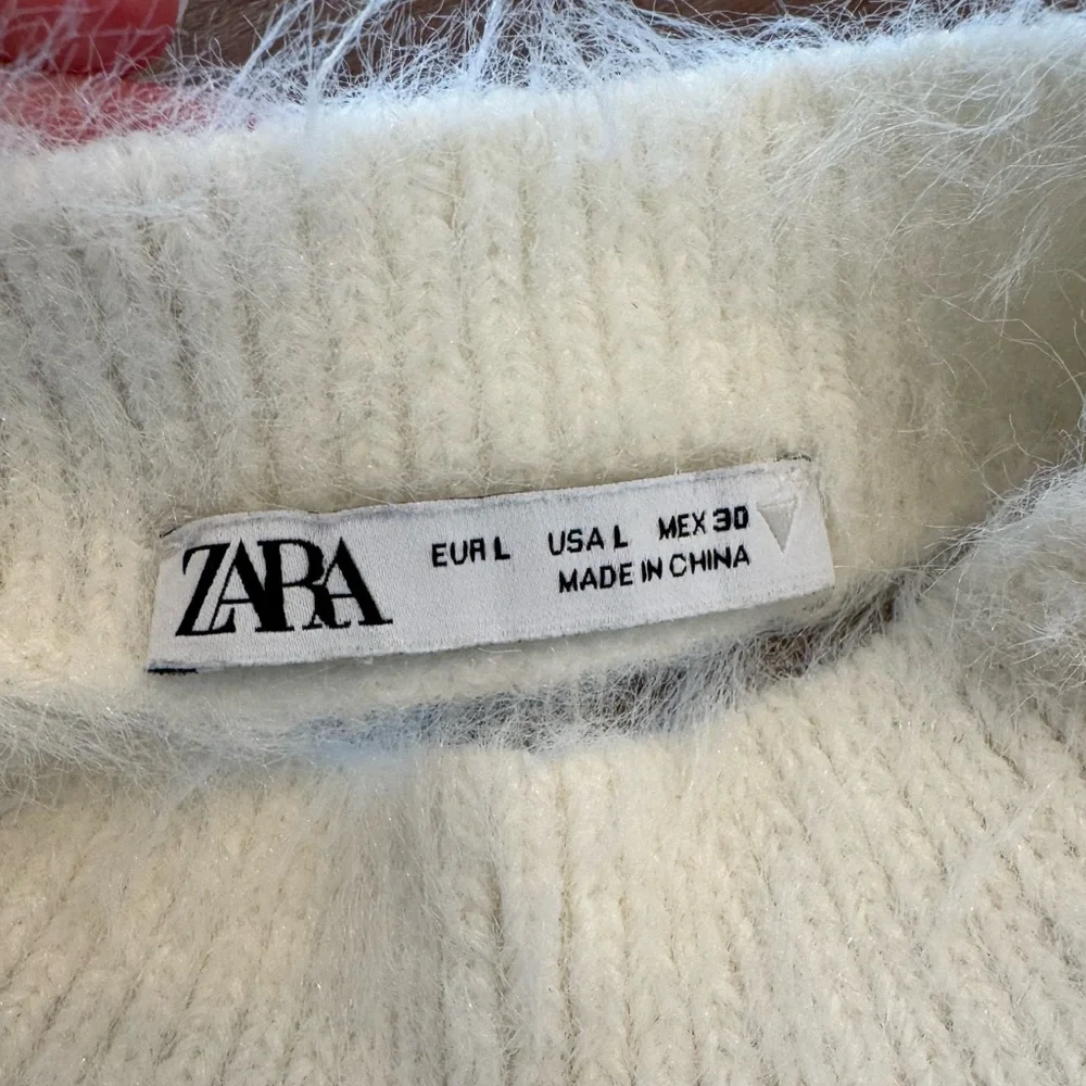 Zara Women's Soft White halter top Sweater - Picture 3 of 5